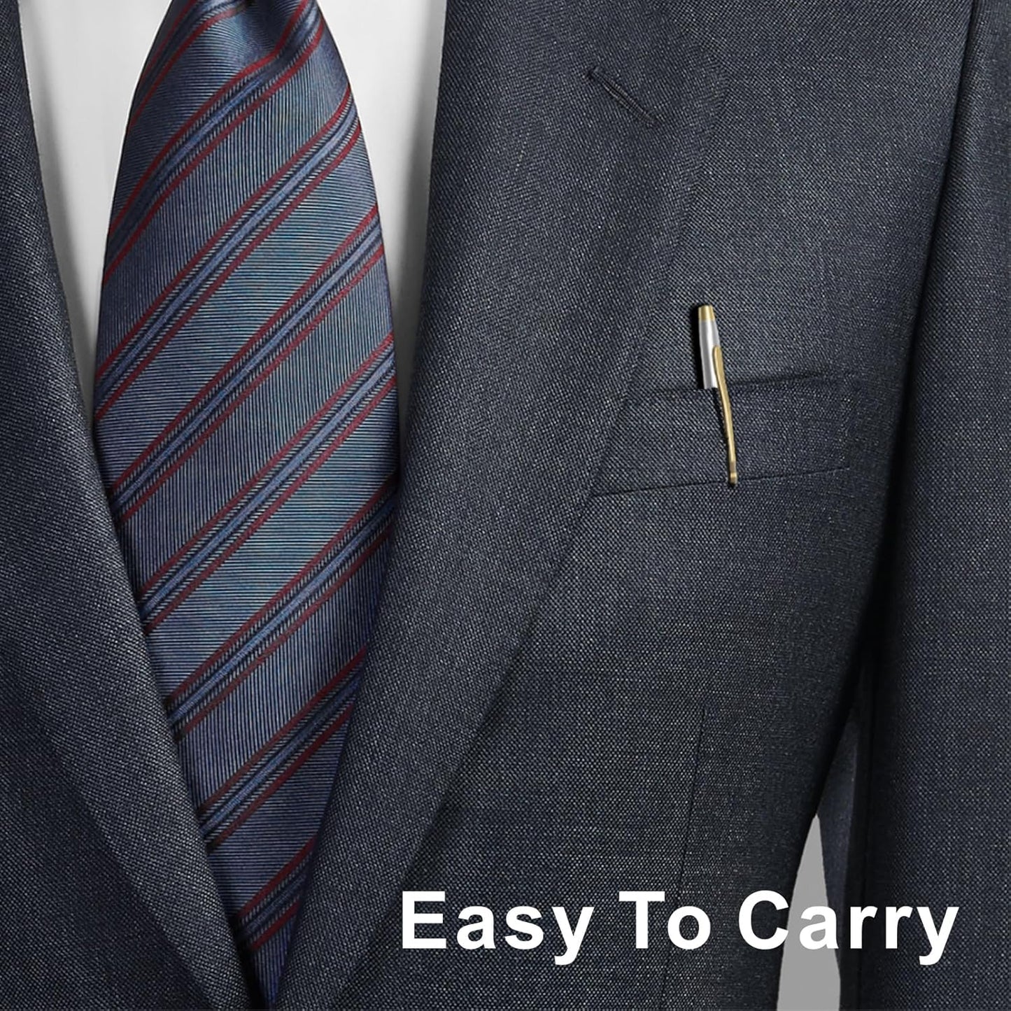 Cambond Black Pens Ballpoint Pens - Fancy Pens Comfortable Writing Gift Mini Conical Sliver Pen Slim Retractable Smooth Writing Bulk 1.0mm Medium Poin, 10 Pack (Silver)