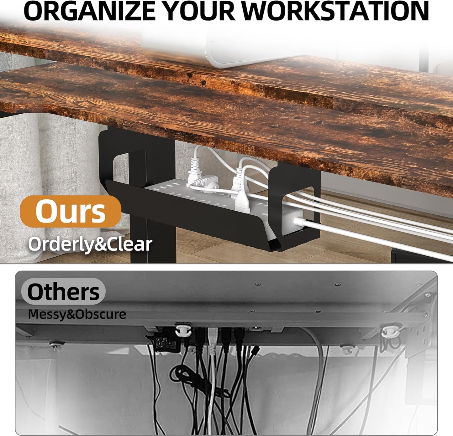 59 Inch L Shaped Standing Desk with Shelves and Keyboard, Electric Corner Standing Desk Adjustable Height, Sit Stand Computer Table with Reversiable Splice Board，Rustic Brown