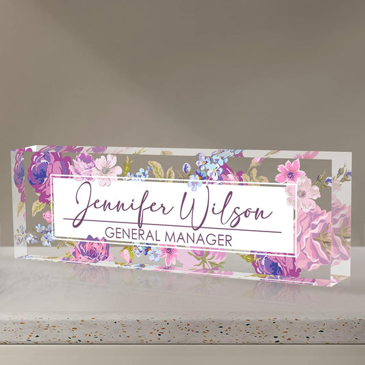Desk Name Plate Personalized, Name Plate for Desk, Office Desk Decor for Women & Men, Employee Appreciation Gifts The Office Gifts for Boss, Lawyer, Manager, Teacher, Nurse