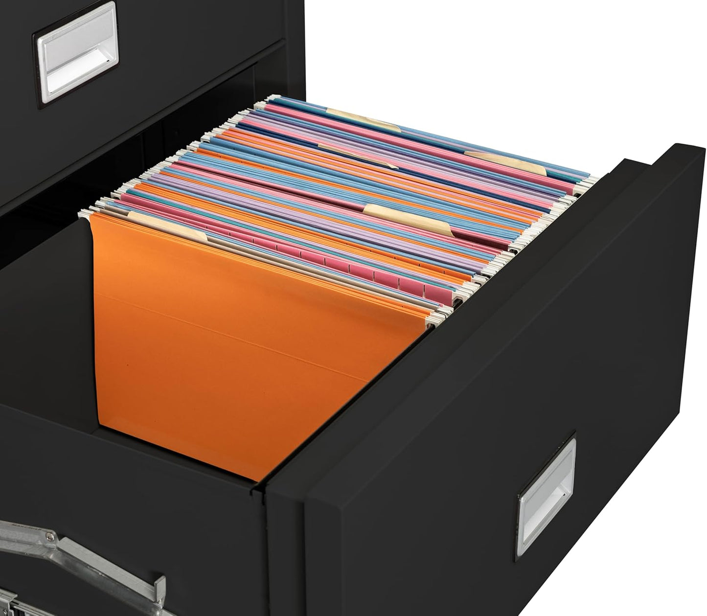 31 inch Wide 4-Drawer Lateral Fireproof File Cabinet – Legal and Letter Size Filing – Key Lock – Water Resistant – Fire Safe and Impact Rated – Black Finish – Model LAT4W31B