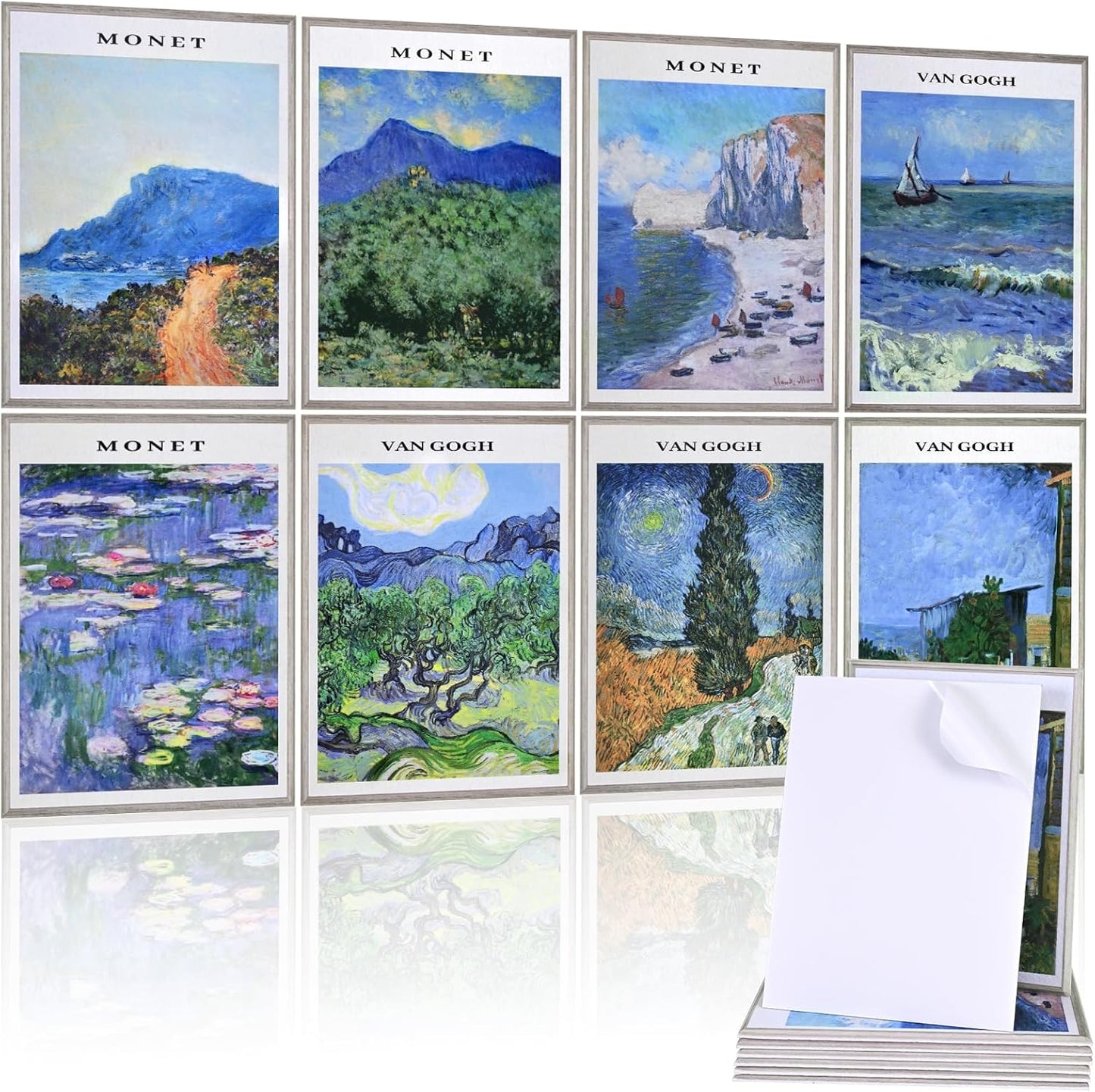 8 Pack Art Acoustic Panels, 48"x32" Soundproof Wall Panels, Decorative Sound Absorbing Panels with Self Adhesive, Sound Dampening Panels, Acoustic Treatment for Home, Office, Studio(Painting)