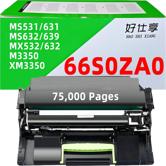 66S0Z00 66S0ZA0 Imaging Unit Drum Unit Remanufactured Compatible with Lexmark MS531 MS631 MS632 MS639 MX532 MX632 XM3350 M3350 MS531dw MS631dw MS632dwe MX532adwe MX632adwe Printer (66S0ZA0-1Pack)