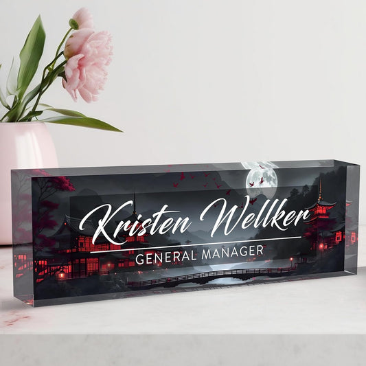 Desk Name Plate Personalized, Name Plate for Desk, Office Desk Decor for Women & Men, The Office Gifts Employee Appreciation Gifts for Boss, Manager, Teacher, Nurse