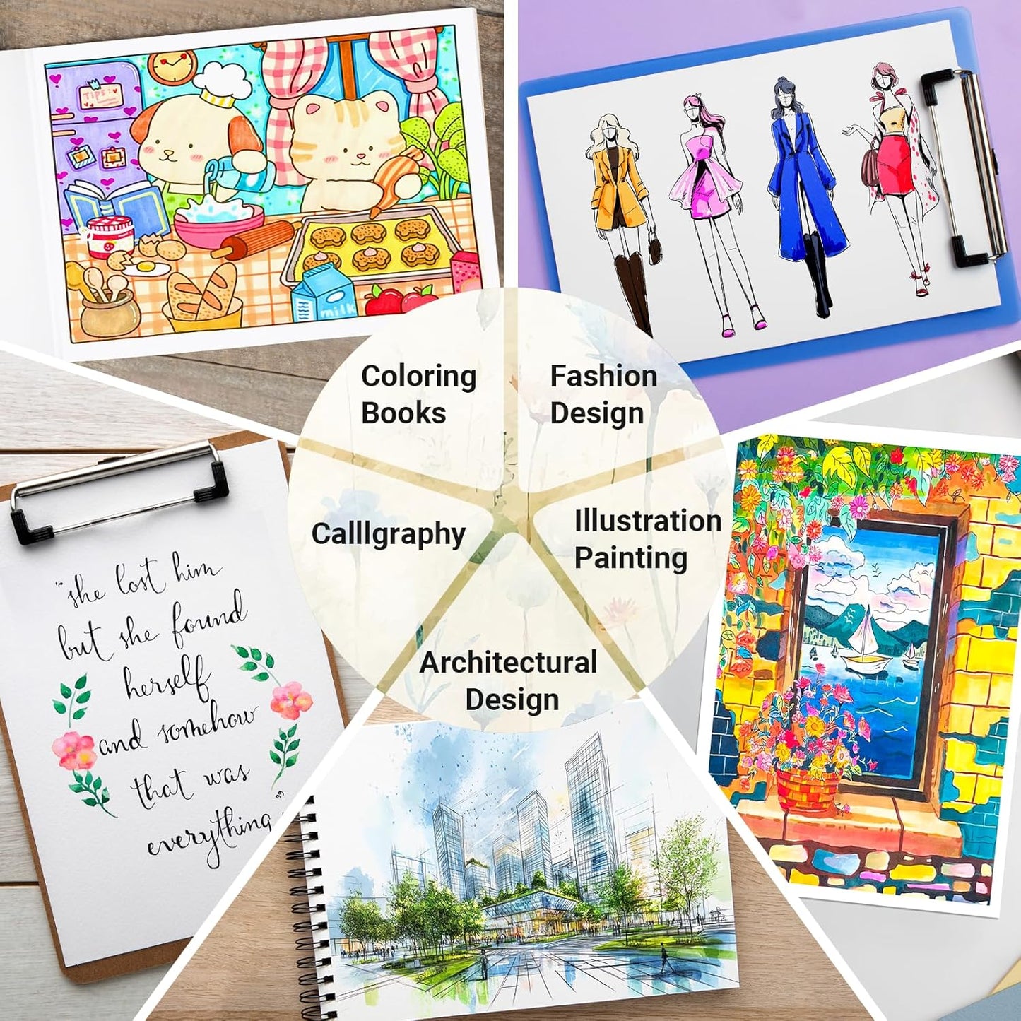 Alcohol Markers Brush Tip - 50 Colors Dual Tip Markers, Brush & Fine Alcohol-based Art Marker Set for Kids Adults Coloring Illustration, Alcohol Sketch Pens with Carrying Case, Non-Bleeding Pad