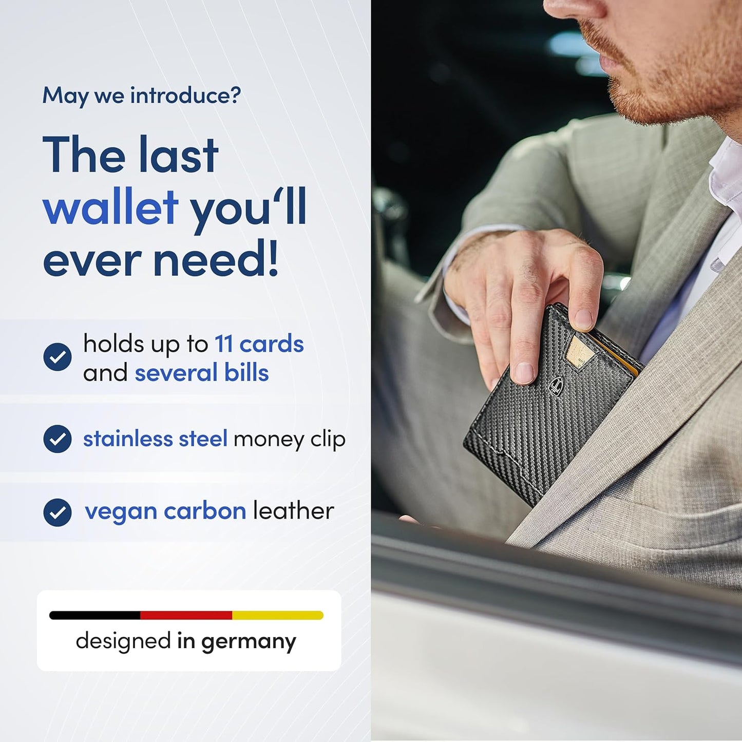 TRAVANDO Mens Wallet with Money Clip AUSTIN RFID Blocking Bifold Credit Card Holder for Men with Gift Box