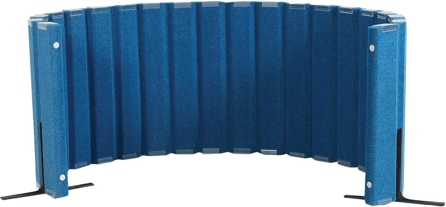 Children’s Factory 30" x 10' Quiet Divider With Sound Dampening Panels, Freestanding Room Divider Wall, Blueberry