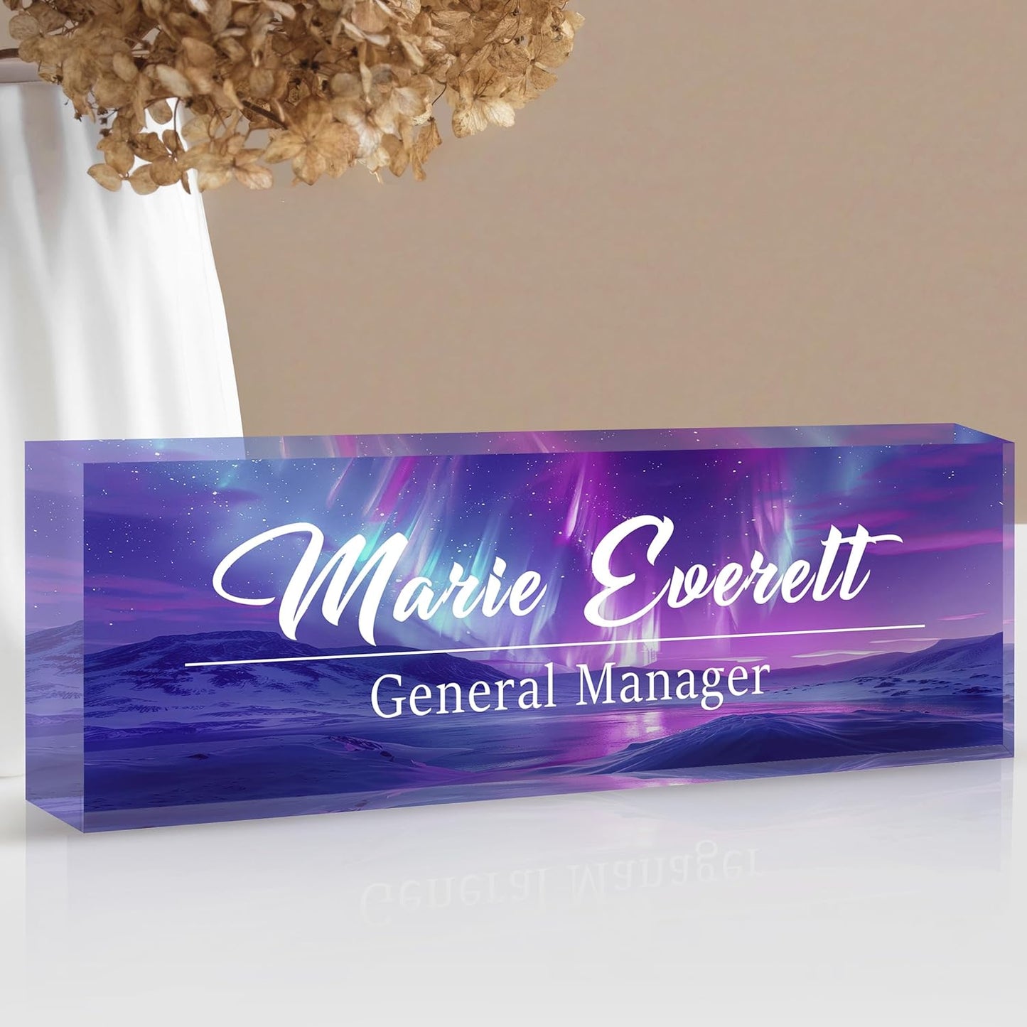 Custom Name Plate for Desk | Personalized Desk Name Plate | Personalized Boss Employee Appreciation Gifts | Acrylic Name Plate Office Desk Accessories