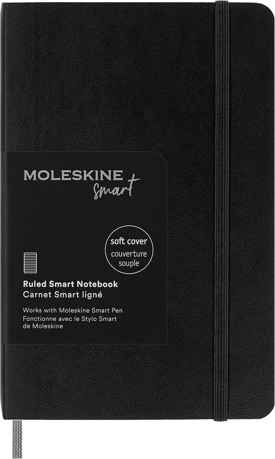 Moleskine Smart Notebook, Pocket, Ruled, Black, Soft Cover (3.5 x 5.5)