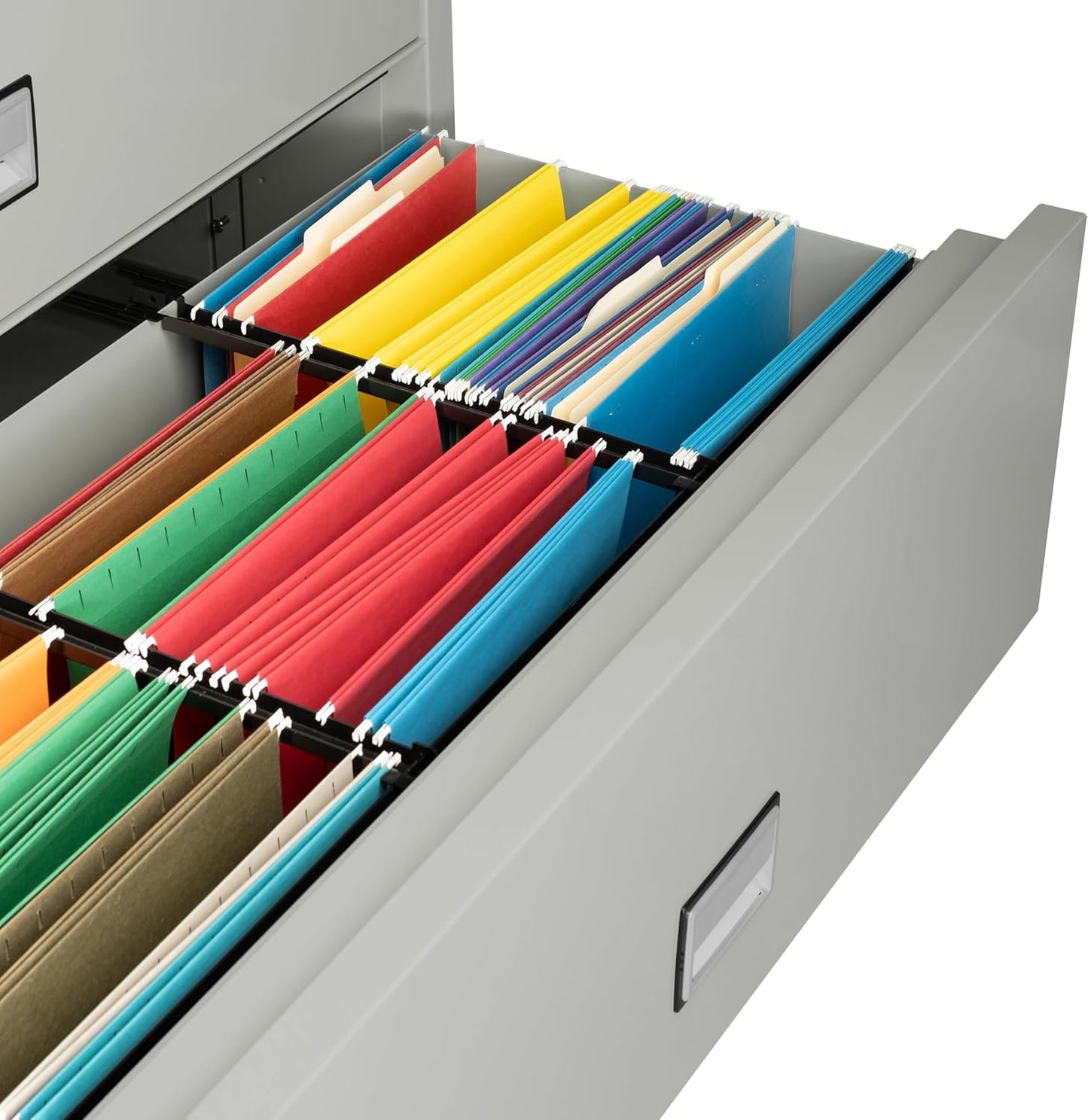 44 inch Wide 3-Drawer Lateral Fireproof File Cabinet – Legal and Letter Size Filing – Key Lock – Water Resistant – Fire Safe and Impact Rated – Light Gray Finish – Model LAT3W44LG
