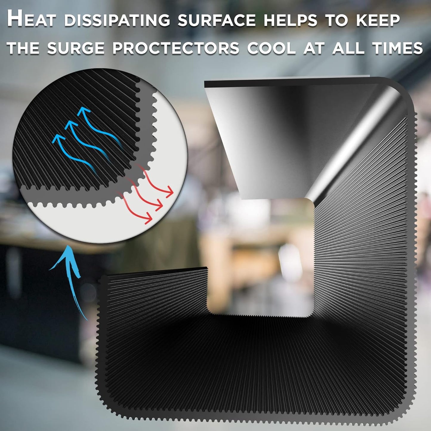 No-Screw Under Desk Cable Management Tray - Self-Adhesive Installation, Cord Management, Cable Tray, Under Desk Wire Organizer - Black Set of 2