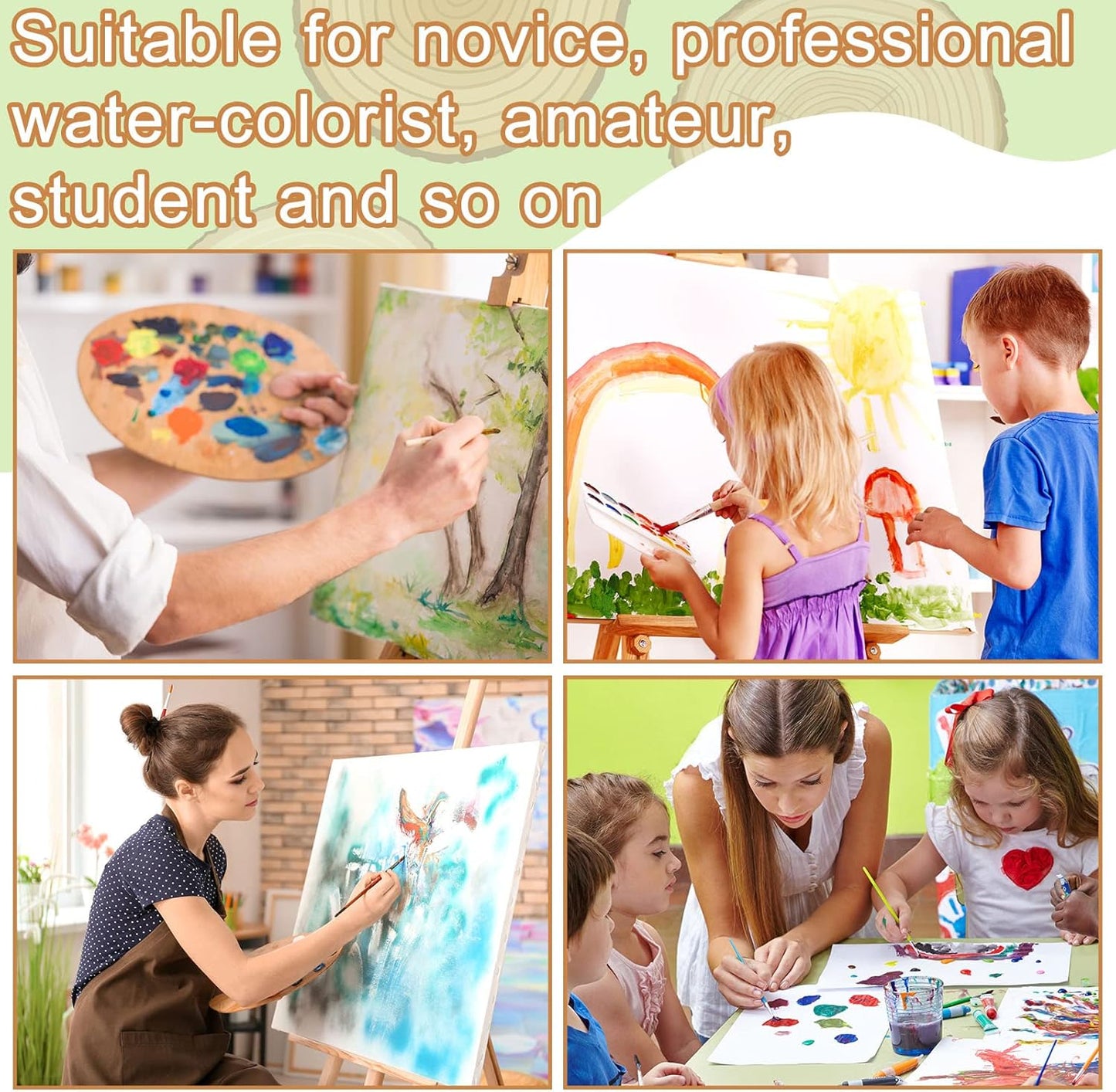 TaoBary 300 Pcs Watercolor Paper Sheet Bulk White Cold Press Paper Pack 110 lb 230 GSM Sketch Painting Watercolor Pad for Watercolorist Beginning Artists Adults Drawing Craft(4 x 4 Inch,230 GSM)