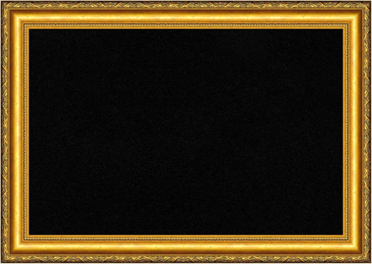 Amanti Art Black Cork Board for Wall, 20x28 Vision Board with Gold Wood Frame, Medium Corkboard Office Decor for Home Organization, Traditional Corkboard Pinboard to display items for home