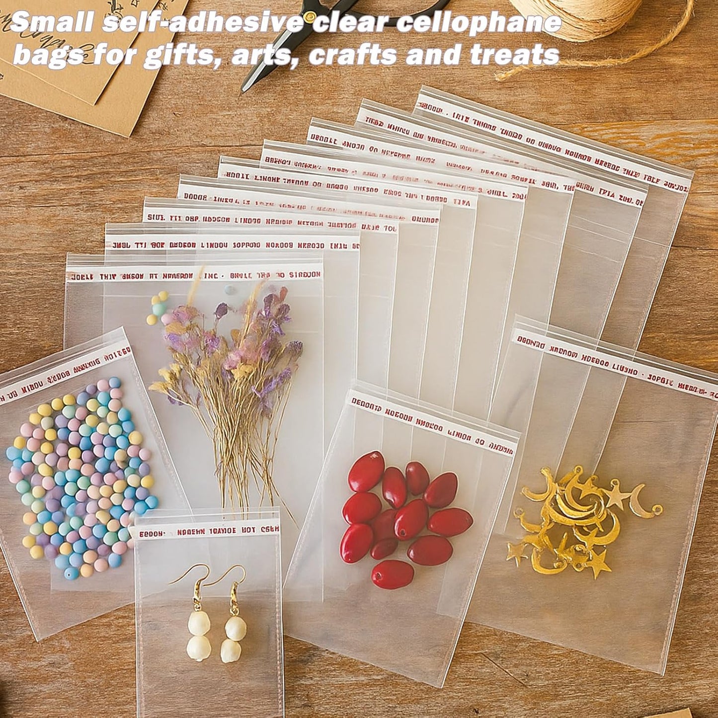 10" x 13" Large Clear Resealable Cellophane Bags 500 pcs Self-sealing Clear Plastic Cello Bags for Packaging Products Self-adhesive for Clothes, T-shirts, Pants and Gifts, 500 ct in Bulk