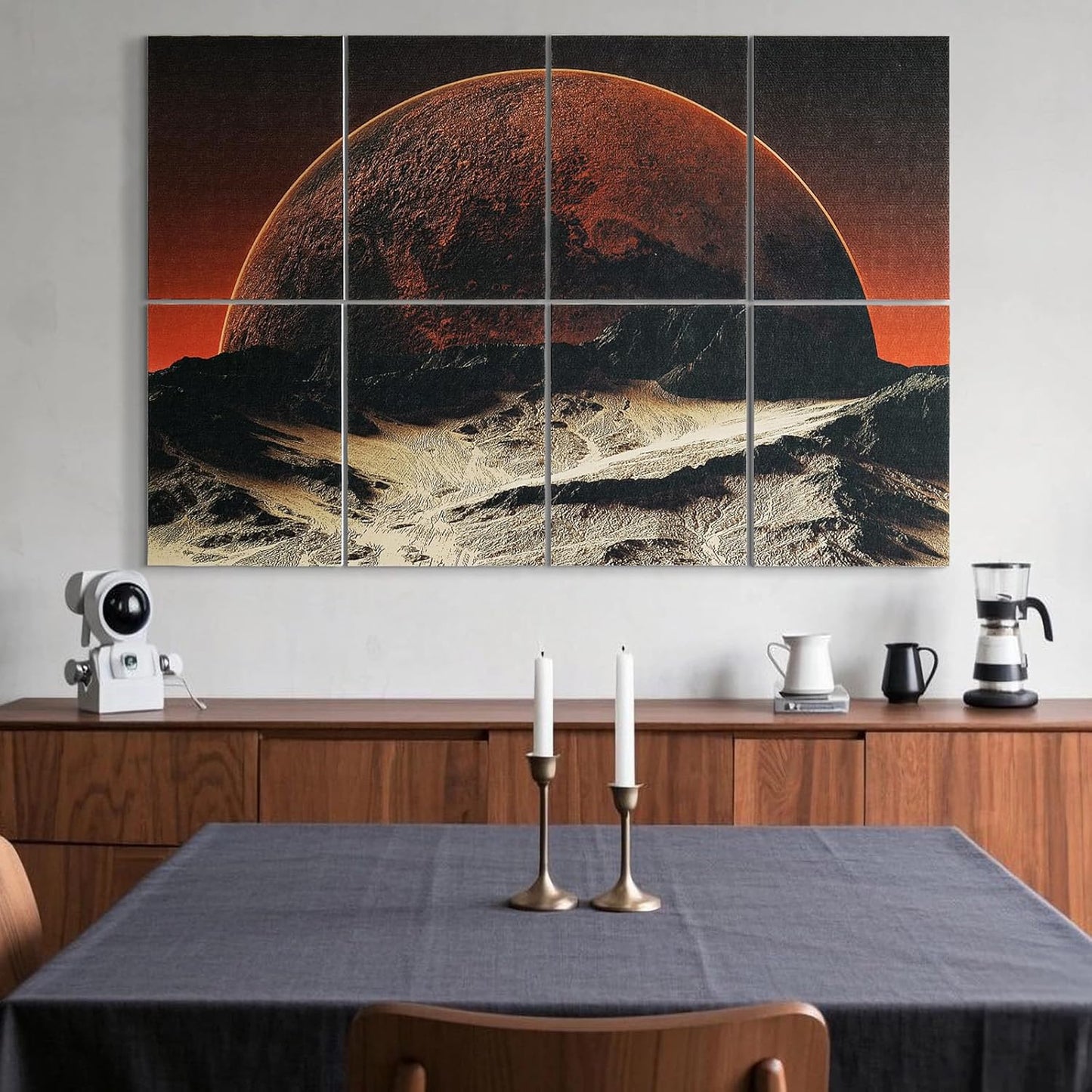 UMIACOUSTICS 8 Pcs 0.7Inch Thick Art Acoustic Panels, Total 47.2” x 31.5” Decorative Acoustical Wall Panels, Sound Absorbing Art Panels for Home, Office, Hotel, Recording Studio, Phobos Rock