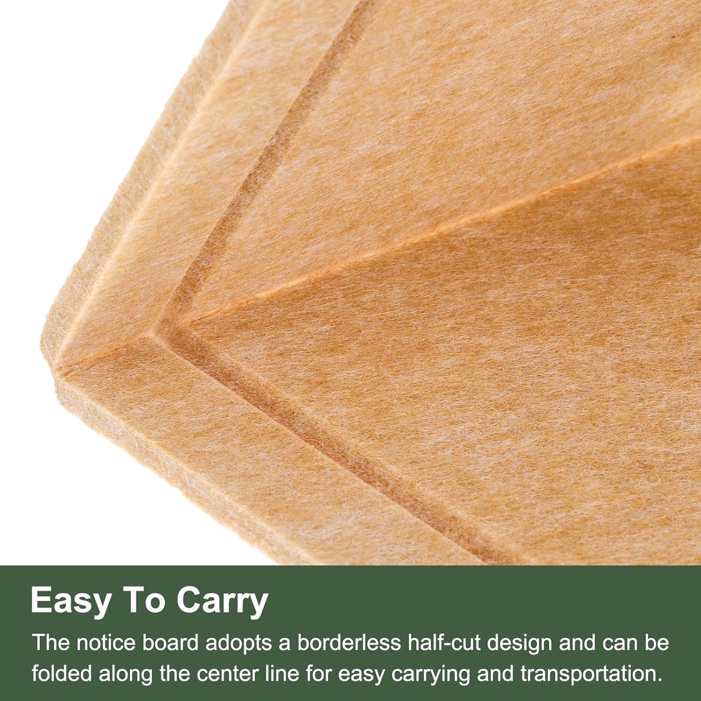 YOKIVE Felt Bulletin Board, 48 x 48 -Inch Foldable Decorative Pin Board Self Adhesive Felt Cork Board with 20 Pushpins, Great for Wall, Photo Display, Paste Note, Schedule(Beige Brown)