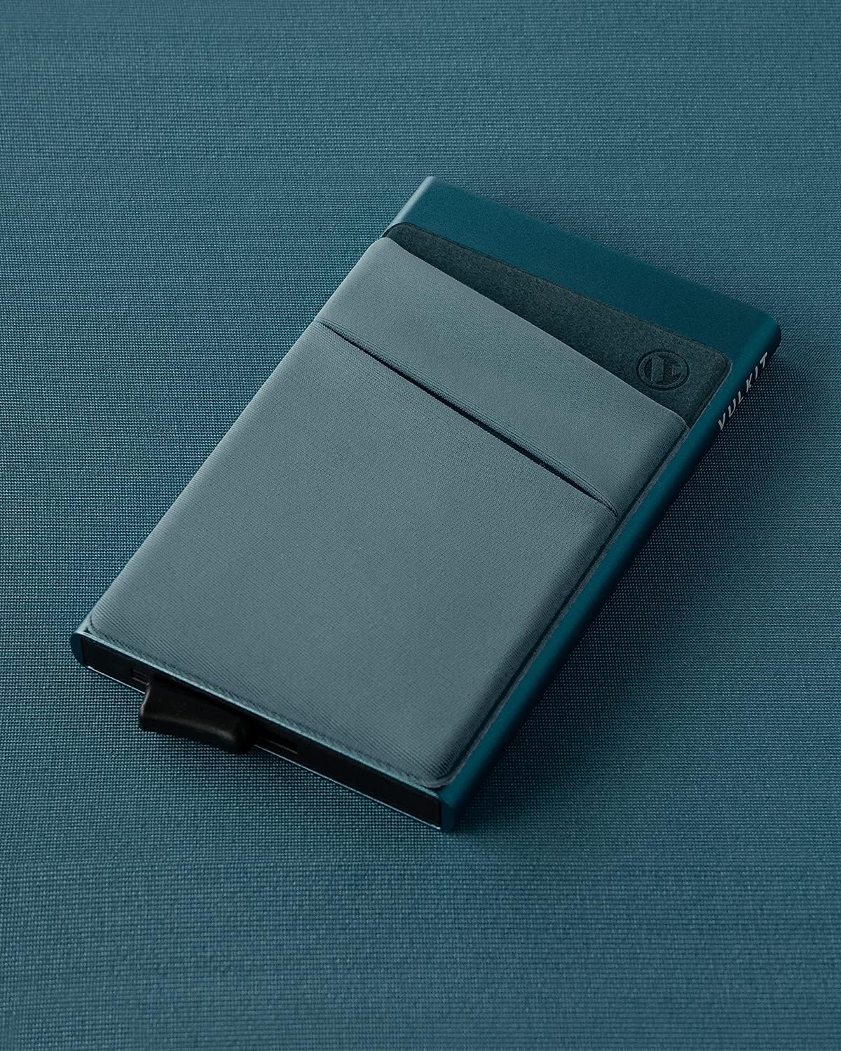 VULKIT Card Holder with Money Pocket Pop Up Wallet RFID Blocking Slim Metal Bank Card Case Holds 5 Cards and Notes