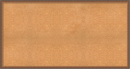 Amanti Art Natural Cork Board for Wall, 32x60 Vision Board with Bronze Frame, Oversize Corkboard Office Decor for Home Organization, Modern Corkboard Pinboard to Display Items for Home Organization