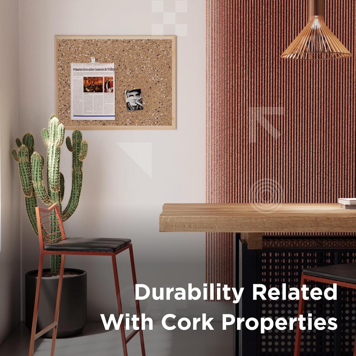 Go4Cork Framed Cork Bulletin Board - 23.6”x 15.7” | Premium Double-Sided Pine Frame Eco Cork Memoboard | Office, Home & Classroom Organization Decor | Pushpins & Set Up Accessories Included