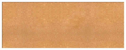 Amanti Art Natural Cork Board for Wall, 21x53 Vision Board with White Frame, Oversize Corkboard Office Decor for Home Organization, Modern Corkboard Pinboard to Display Items for Home Organization in