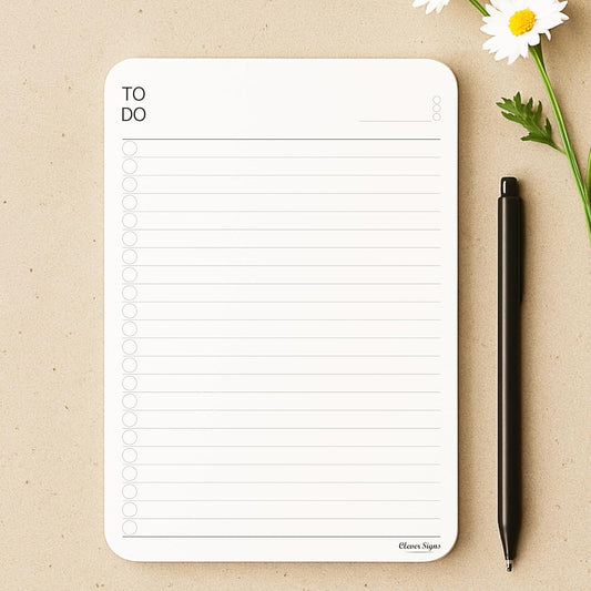 To Do List Notepad – (2 Pack, 50 Sheets Each) A5 Size (8.3"x5.8") Premium Thick Paper With Cardboard Back Support, Undated Daily Planner Notepad, Daily To Do List Notebook, Ruled Pages, Checkboxes, Deadline Column.