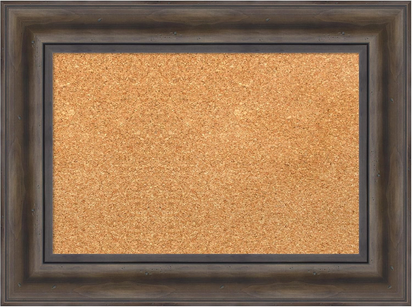 Amanti Art Natural Cork Board for Wall, 17x23 Vision Board with Brown Wood Frame, Small Corkboard Office Decor for Home Organization, Country Rustic Corkboard Pinboard to Display Items for Home