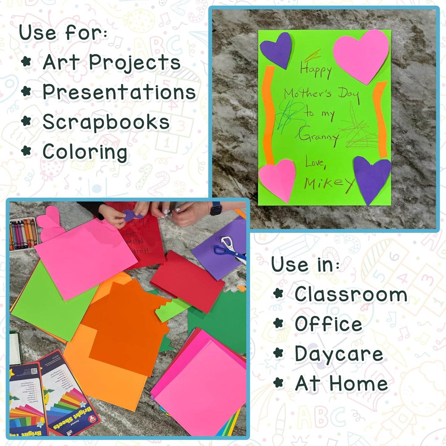 Hygloss Light Green Bright Colored Cardstock - 11x17-Inch, 50 Sheets, 65 lb/ 176 gsm, Fade-Resistant, Acid-Free Color Card Stock Paper