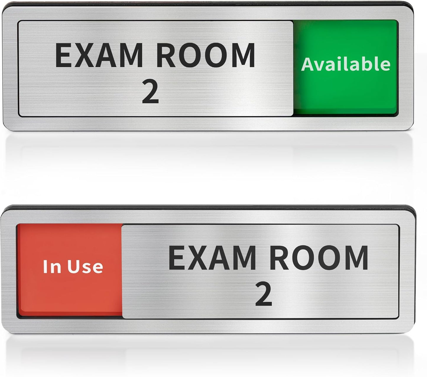 Exam Room Sign, Exam Room Numbers, In Use/Available Slider Door Signs for Therapists, School, Medical Office, Hospital-Easy Installation