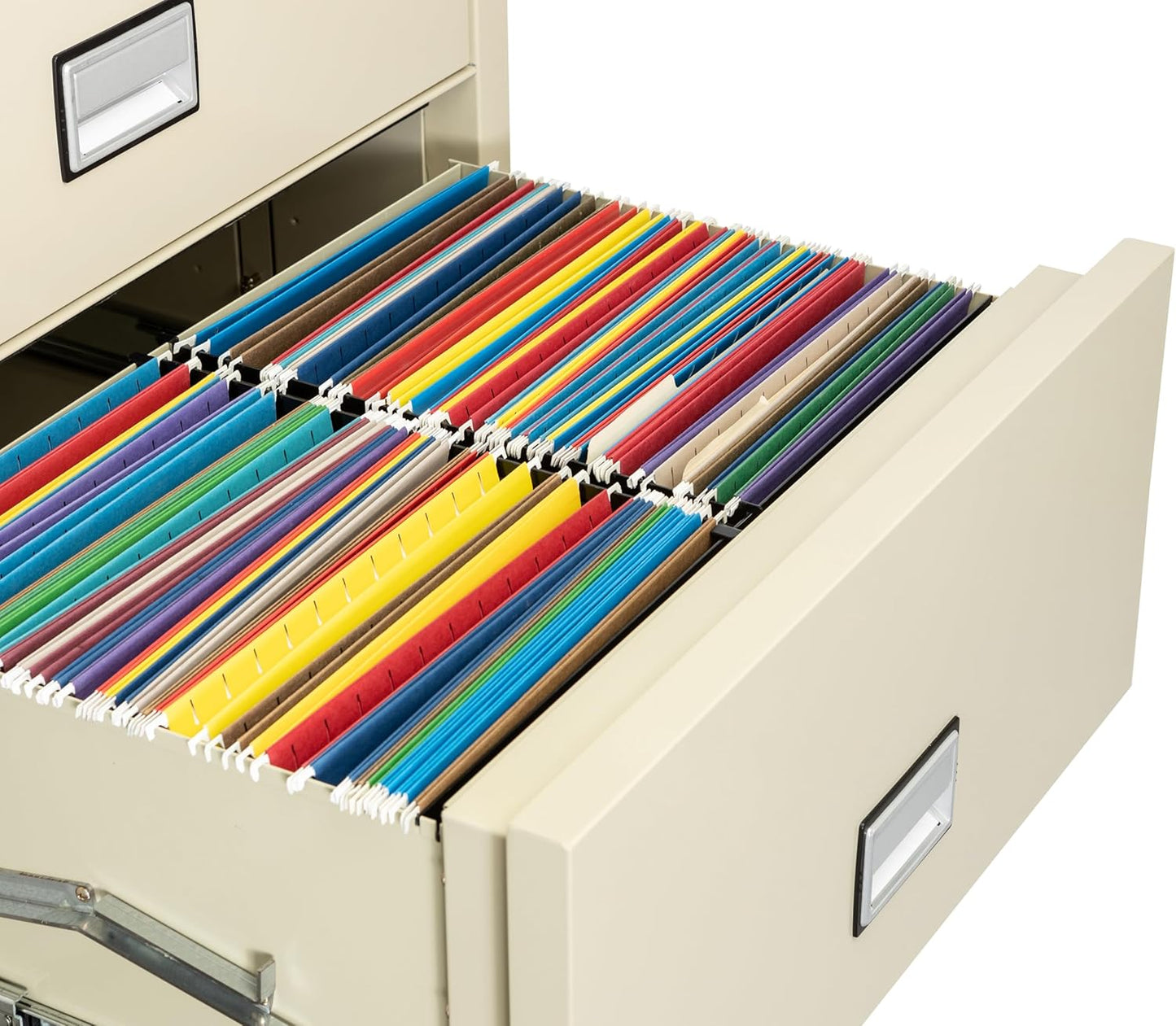 31 inch Wide 3-Drawer Lateral Fireproof File Cabinet – Legal and Letter Size Filing – Key Lock – Water Resistant – Fire Safe and Impact Rated – Putty Finish – Model LAT3W31P