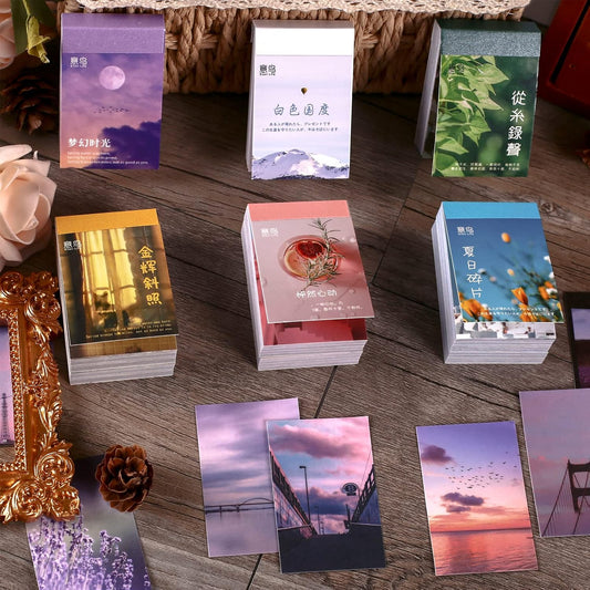 300 Pieces Washi Paper Stickers Set, MaehSab Vintage Aesthetic Scenery Daily Nature Life Travel Adhesive Stickers Notes for Scrapbook Journaling Stamping Notebook Diary Craft Album Making(6 Topics)