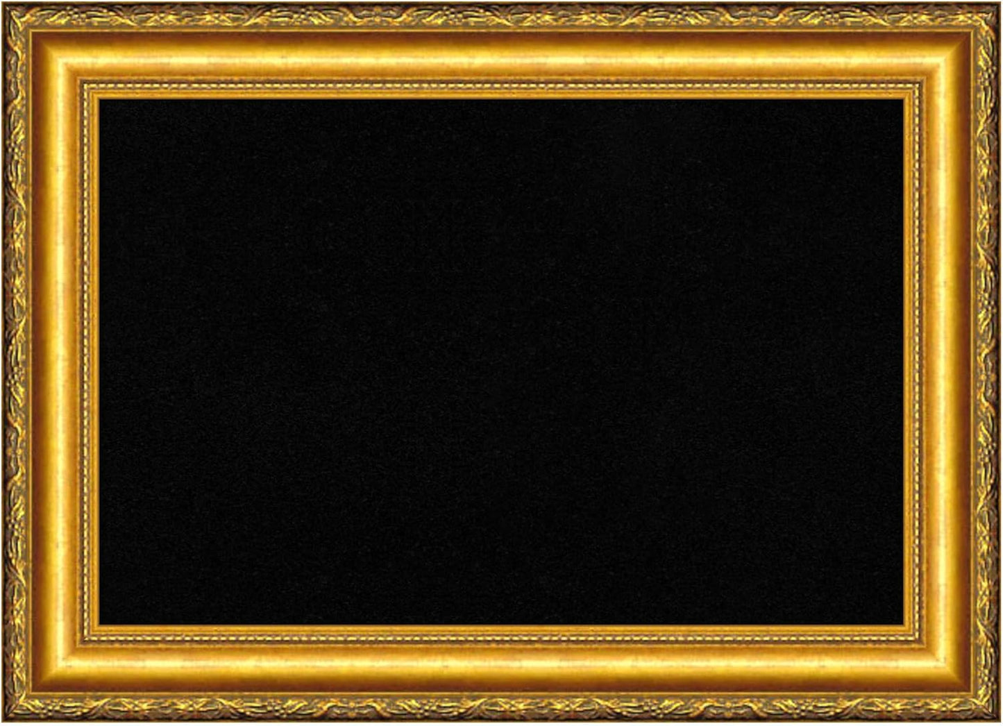 Amanti Art Black Cork Board for Wall, 16x22 Vision Board with Gold Wood Frame, Small Corkboard Office Decor for Home Organization, Traditional Corkboard Pinboard to Display Items for Home