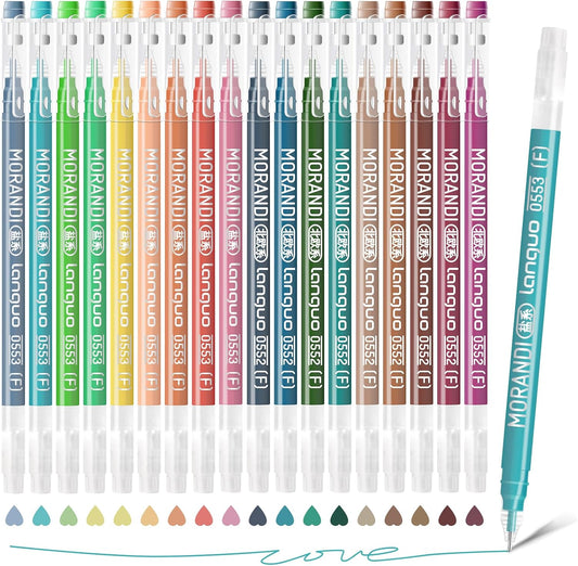 Gel Pens For Coloring, 18 Pack Colored Pens for Black Paper & White Paper, 0.6MM Fine Point Pens for Coloring, Writing, Drawing, Journaling, Note Taking, School, Office, Home