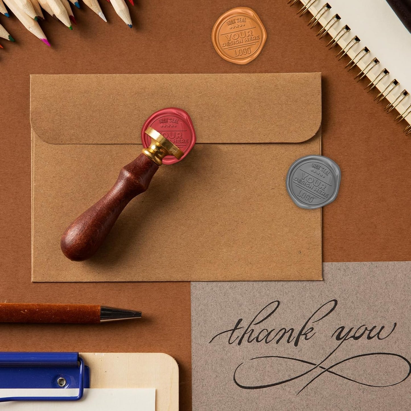 Custom Wax Seal Stamp Personalized Wedding Wax Seal Stamp with Handle for Crafting Wedding Invitation Envelopes Wine Decoration Christmas Gift