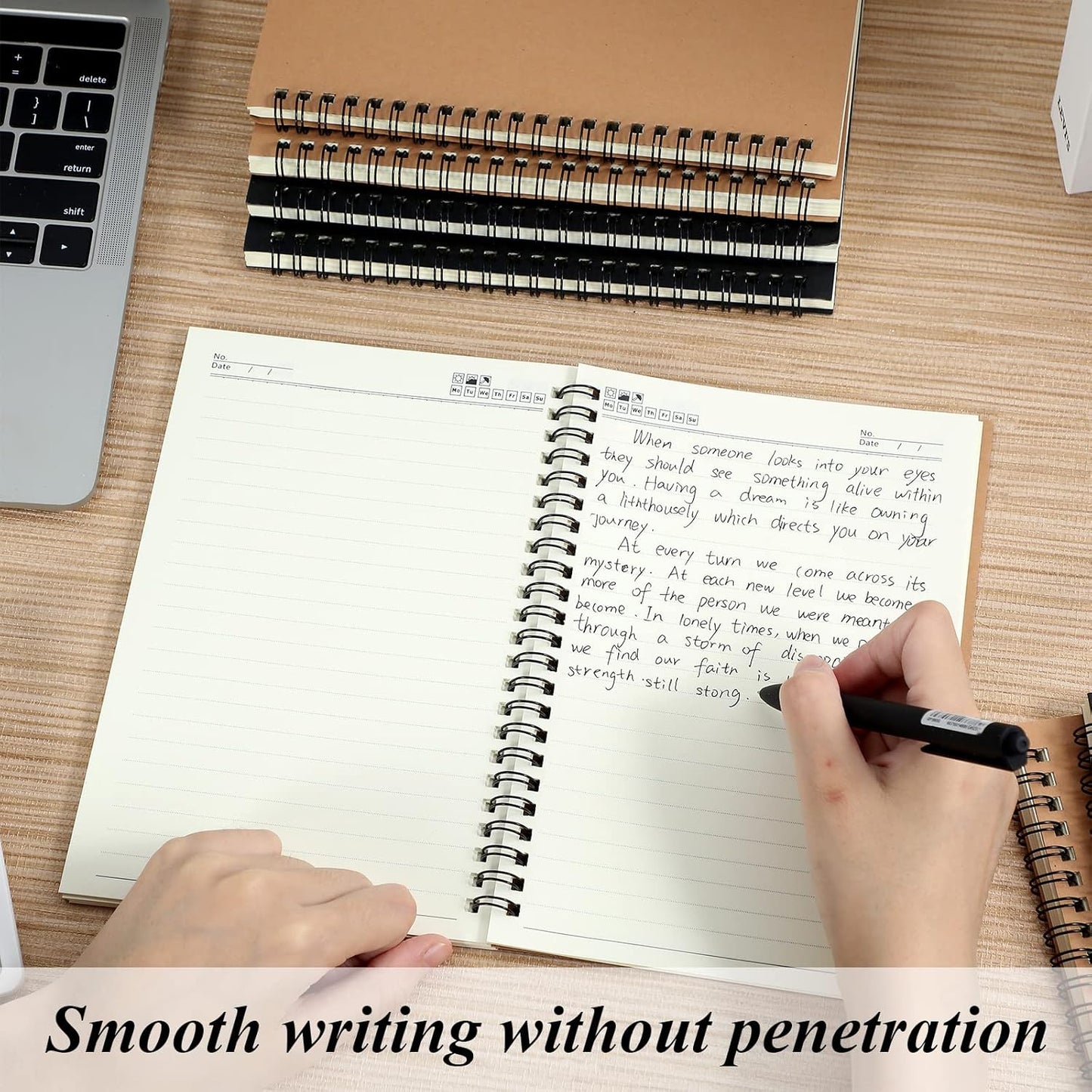 12 Pack Small Spiral Notebook A5 Lined College Ruled Spiral Journal Notebook 5.5 x 8.3 Inch Kraft Cover, 120 Pages for Work Students Office Business(Multi Colors)