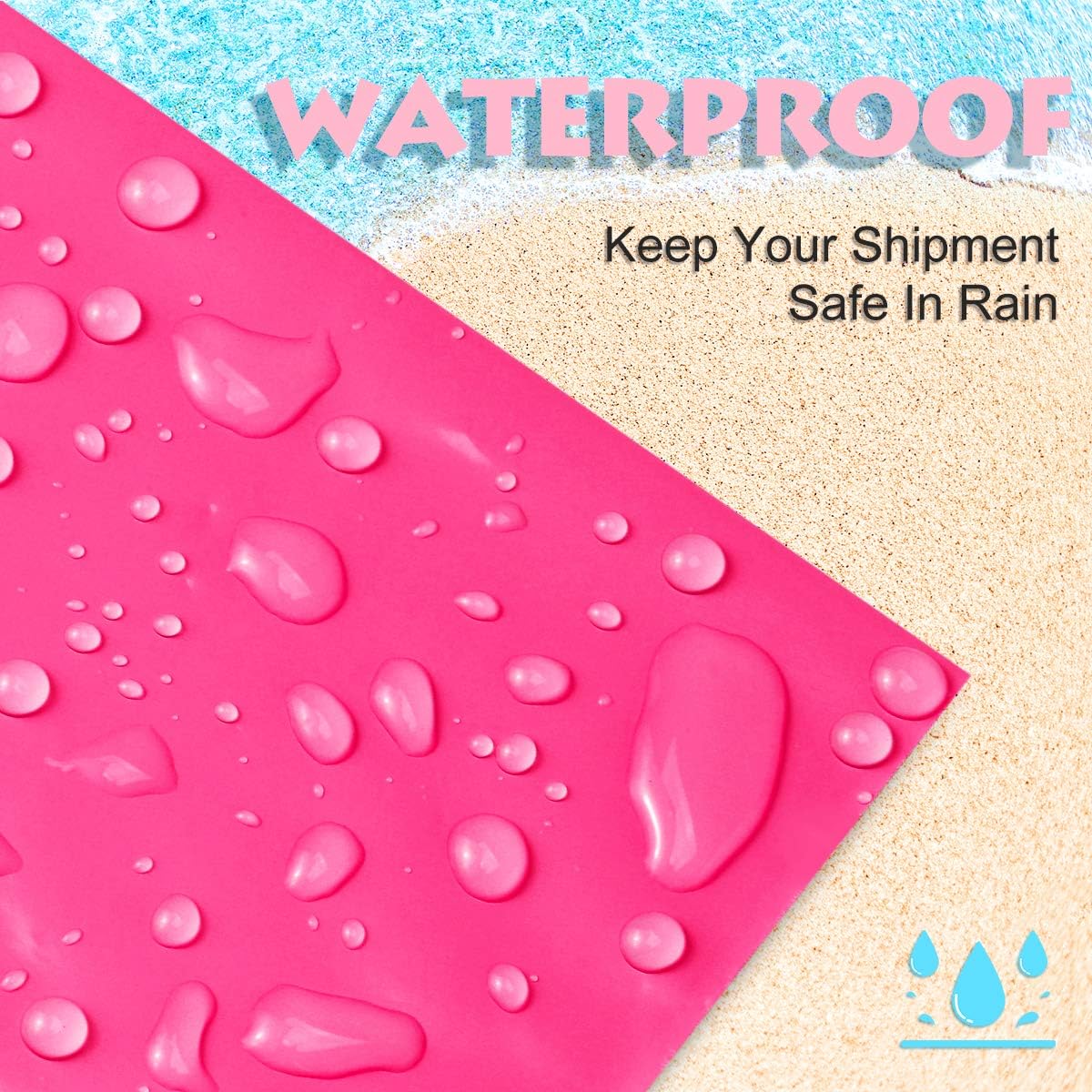 UCGOU Poly Mailers 24x24 Inch Hot Pink 100 Pack Extra Large Shipping Bags Strong Thick Mailing Envelopes Self Seal Adhesive Waterproof and Tear Proof Boutique Postal for Clothing Quilt and More