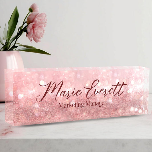 Desk Name Plate Personalized, Custom Name Plate for Office Desk Decor for Women & Men, Custom Office Gifts Employee Appreciation Gifts for Boss, Manager, Nurse, Lawyer, Teacher