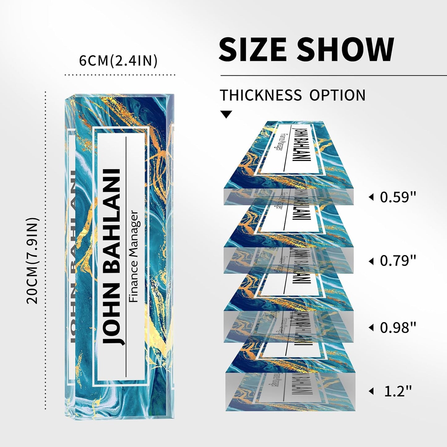 Custom Name Plate for Desk, Desk Name Plate Personalized Office Desk Decor for Women and Men, Employee Appreciation Gifts Office Gifts for Boss, Manager, Teacher, Nurse