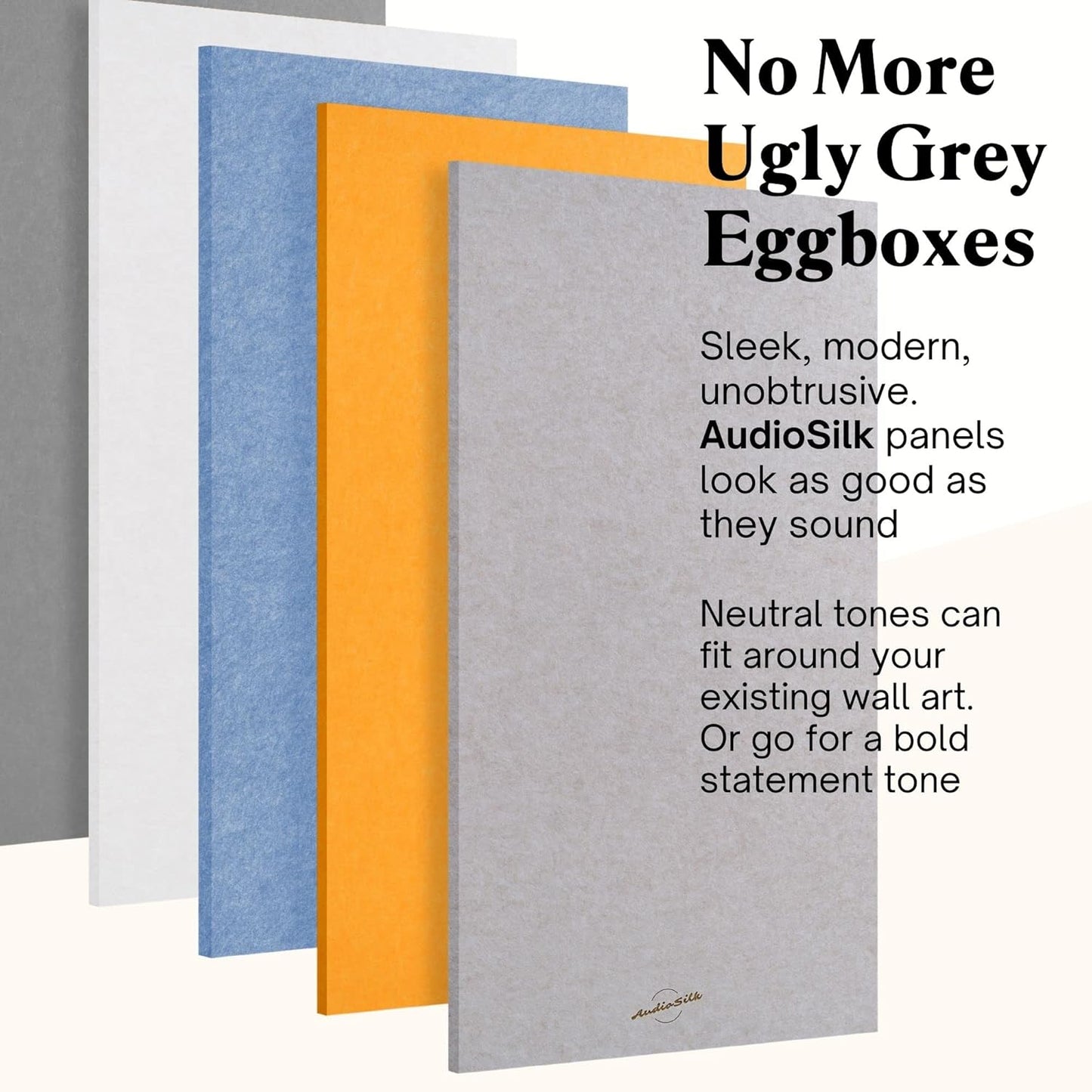 Acoustic Panels, 2 Pack, Large, 46" x 23", Yellow