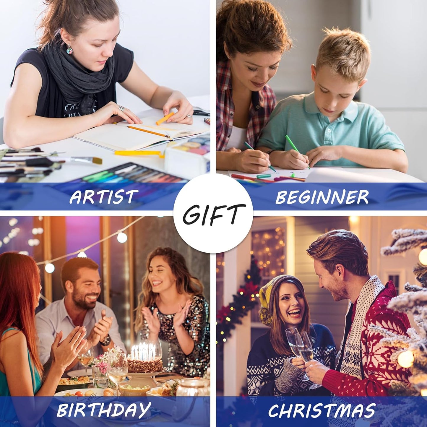 VANRTTO Hardcover Square Sketch Book, 120lb/200GSM Sketchbook Thick Drawing Paper for Marker Watercolor Mixed Media, Drawing Notebook, Art Journal, 60 Sheets/120 Pages 4.5x4.5 Inch Sketch Pad 2 Pack