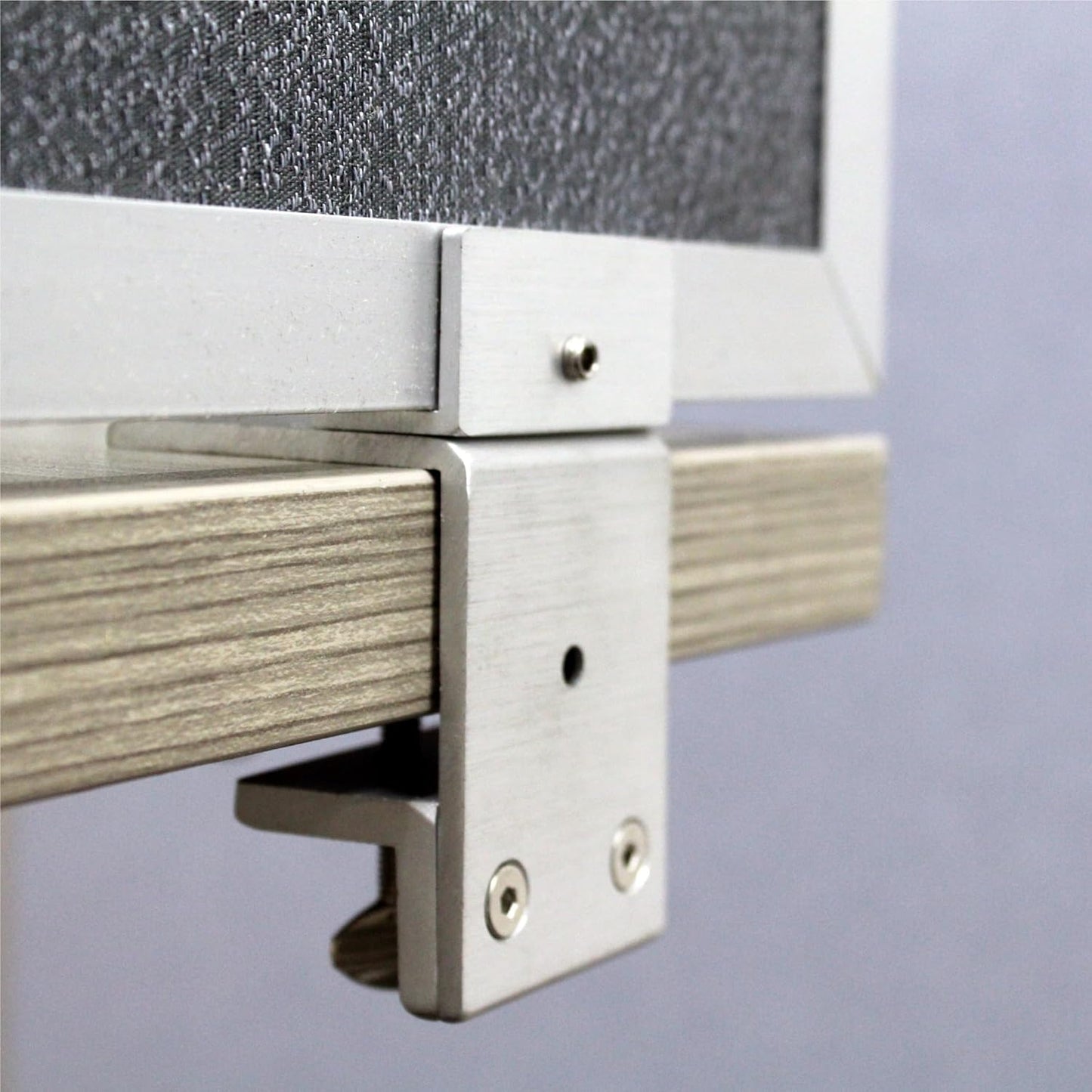 OBEX Acoustic Mounted Screen Privacy Panel Table Top Separator, Sound Blocking Desk Divider (Overcast, 24" X 48")