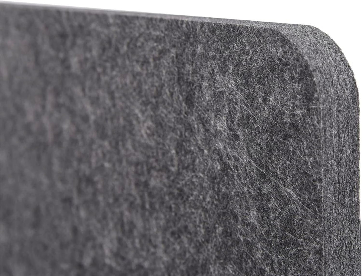 Stand Up Desk Store ReFocus Raw Clamp-On Acoustic Desk Divider Mounted Privacy Panel to Reduce Noise and Visual Distractions (Anthracite Gray, 23.6" x 16")