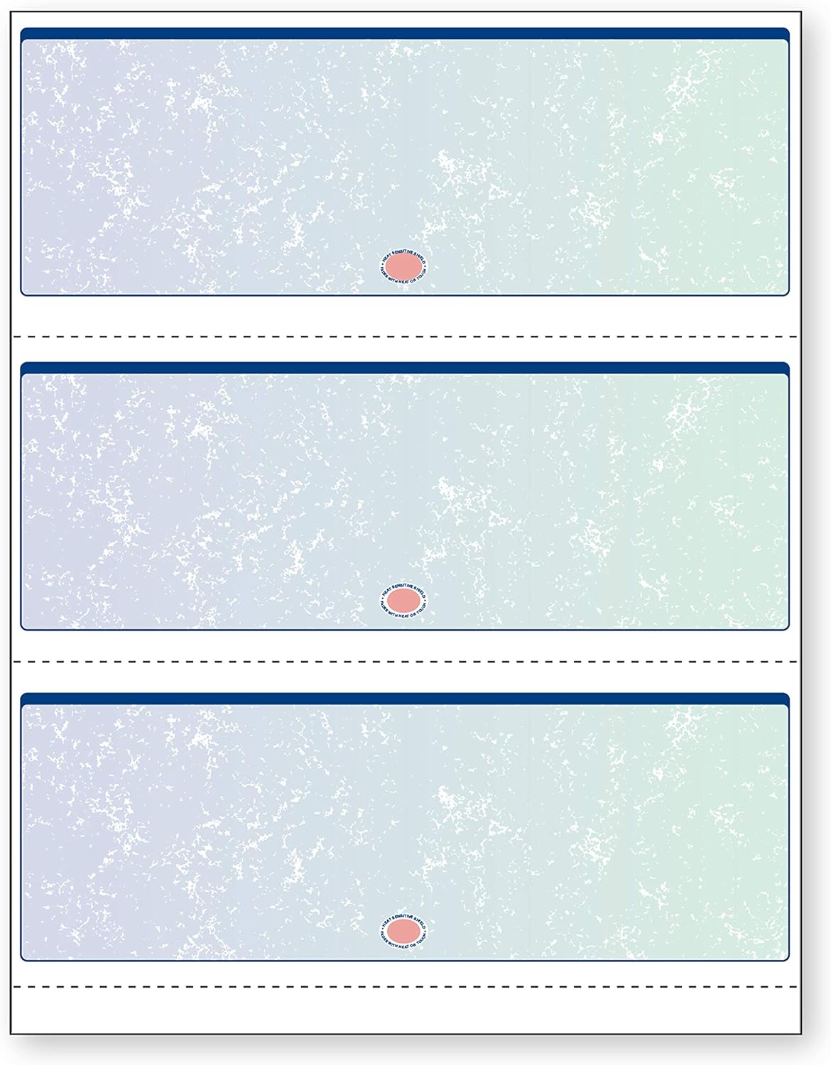 Docugard Premier Prismatic Business Checks, 3 Checks Per Page, Blue and Green, 24 lb, 8.5 x 11 Inches, 2500 Sheets (04539C)
