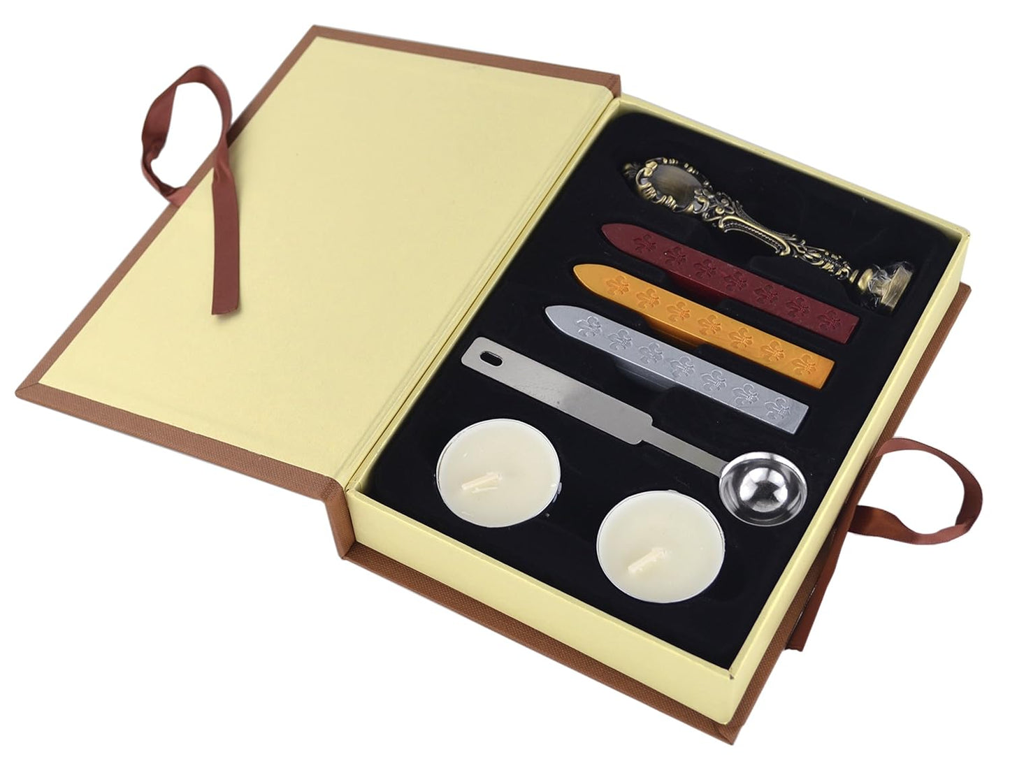 Samyo Creative Romantic Stamp Maker Classic Old-Fashioned Style Brass Color Wax Seal Sealing Stamp Vintage Antique Alphabet Initial Letter Set - (Letter Q)