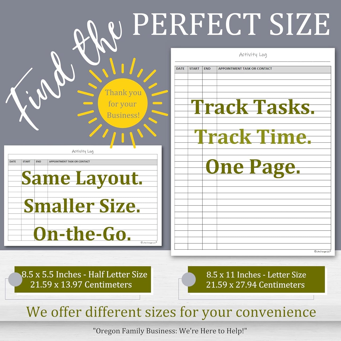 Activity Log Notepad – Daily Tracker Planning Pad for Office Productivity, Task Tracking & Time Management Planner – Work Communication Logbook Timesheet, Get Organized – 8.5 x 11 Legal Pad, 60 Page