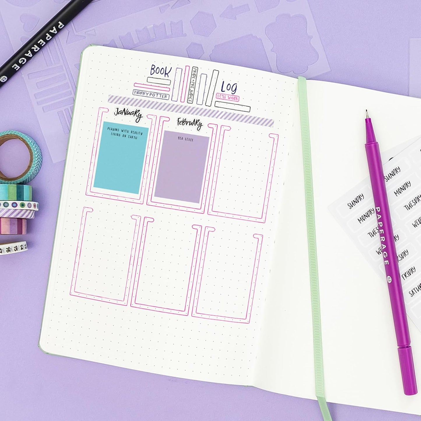 PAPERAGE Dotted Journal Notebook, (Royal Blue), 160 Pages, Medium 5.6 in x 8 in - 100 GSM Thick Paper – Hardcover Journaling Notebook for Work, School & Bullet Journaling