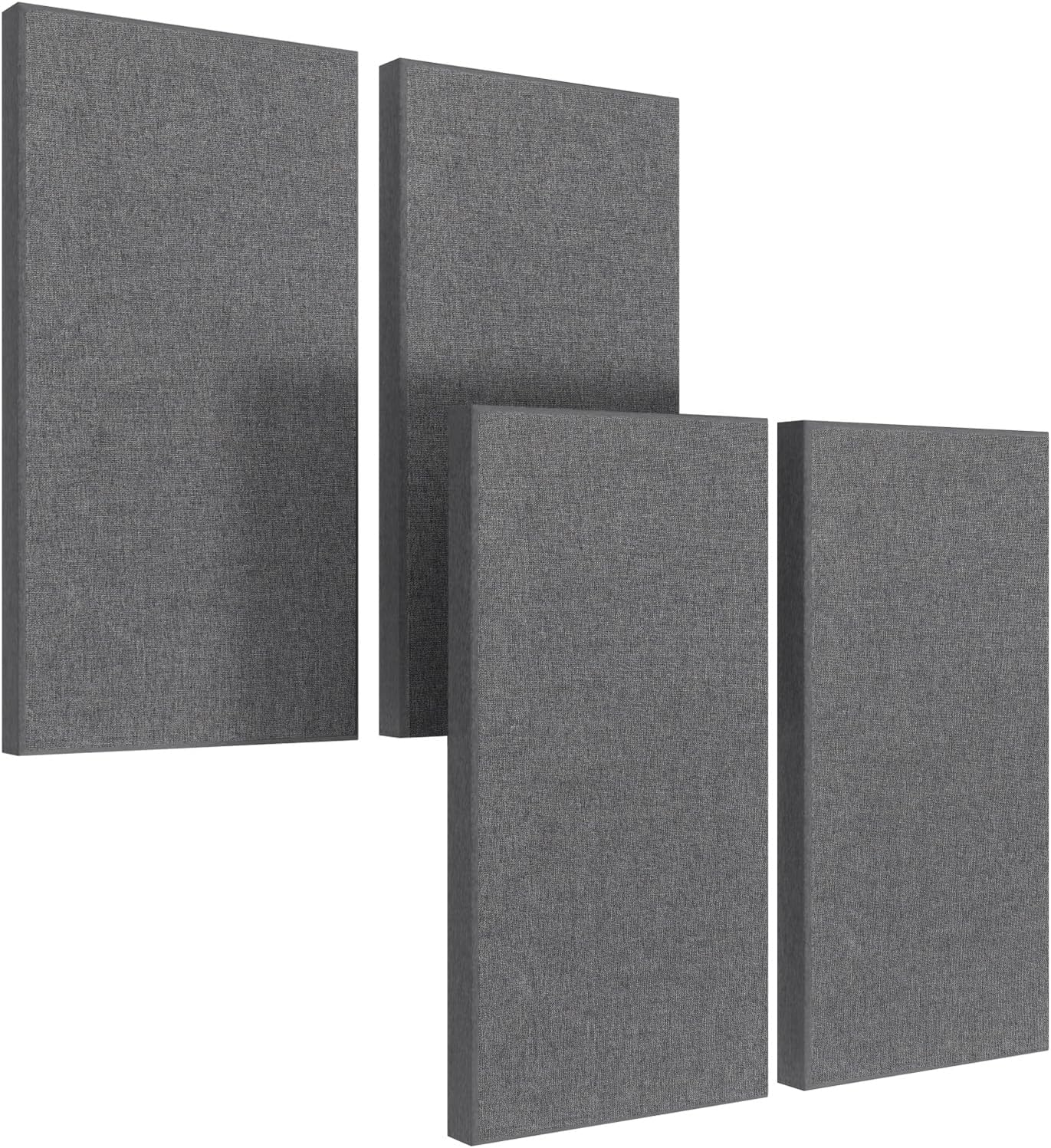 UMIACOUSTICS 4 PCS Fiberglass Acoustic Panels, 2“ Thick 23.6" x 11.8" Sound Absorbing Panels , Heather