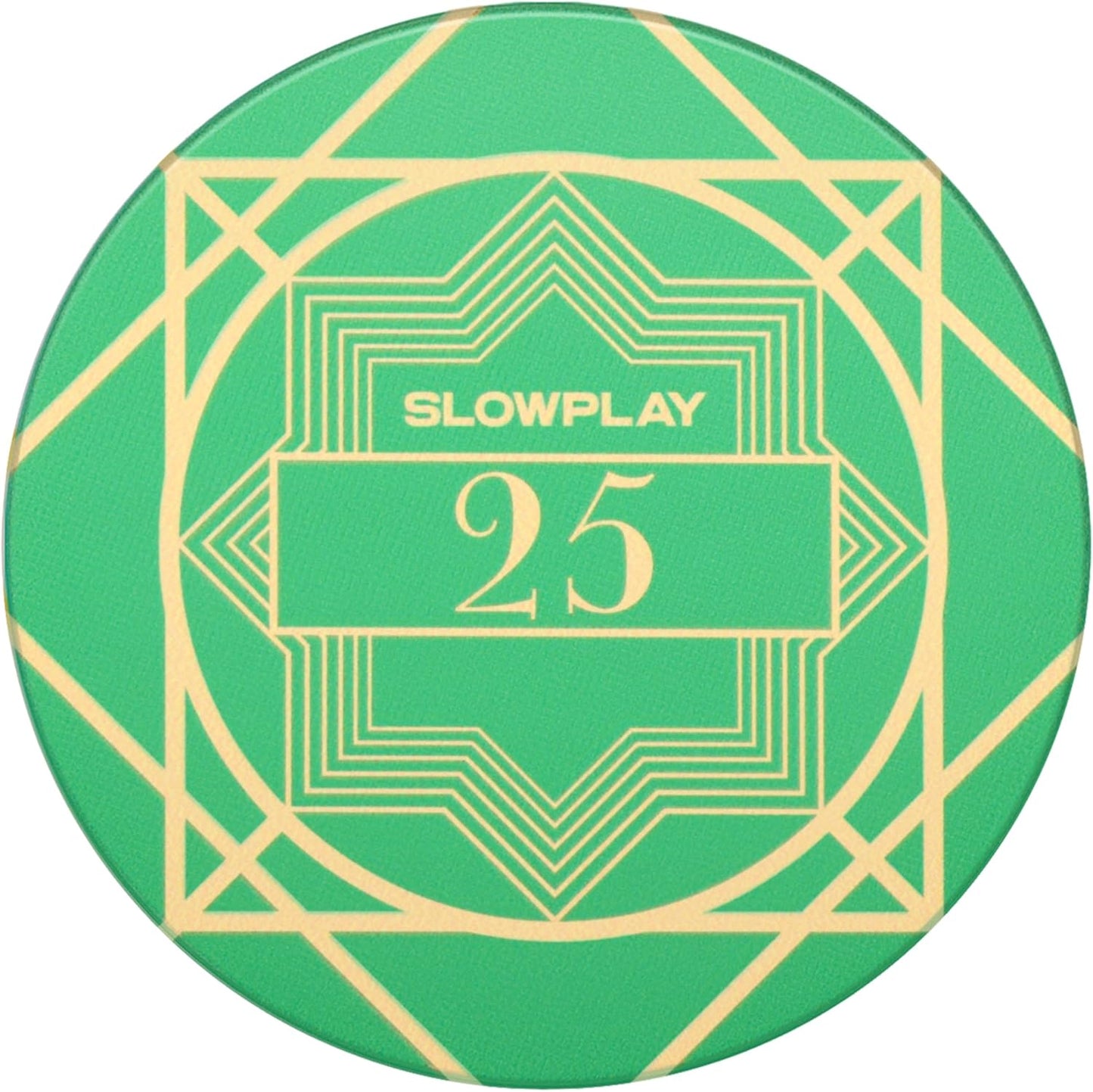 SLOWPLAY Nash Ceramic Poker Chips in Bulk, Casino Grade Ceramic 12-Gram Poker Chip for Texas Hold'em, 43mm Professional Chips Pack of 50 with Denomination of 25