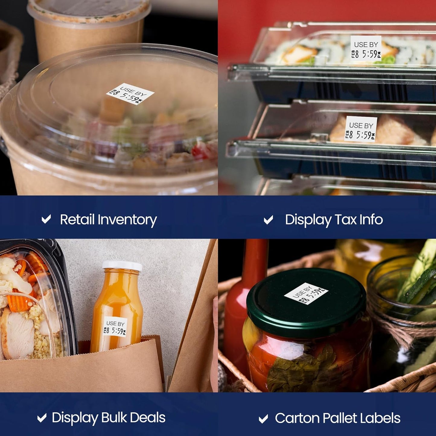 Perco USE by Labels for Monarch 1136 Price Gun – Case of 8 Sleeves, 112,000 Marking Labels Value Pack