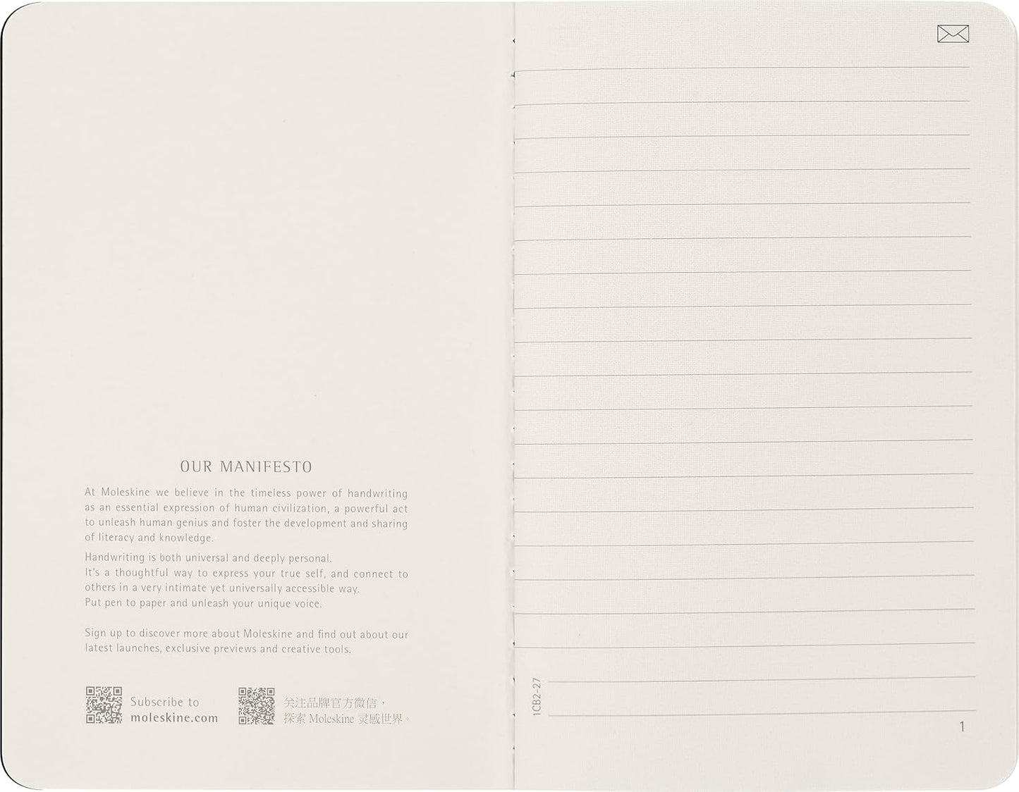 Moleskine Smart Cahier Journal, Soft Cover, Pocket (3.5" x 5.5") Ruled/Lined, Black, 56 Pages - Compatible w/ Moleskine Smart Pen