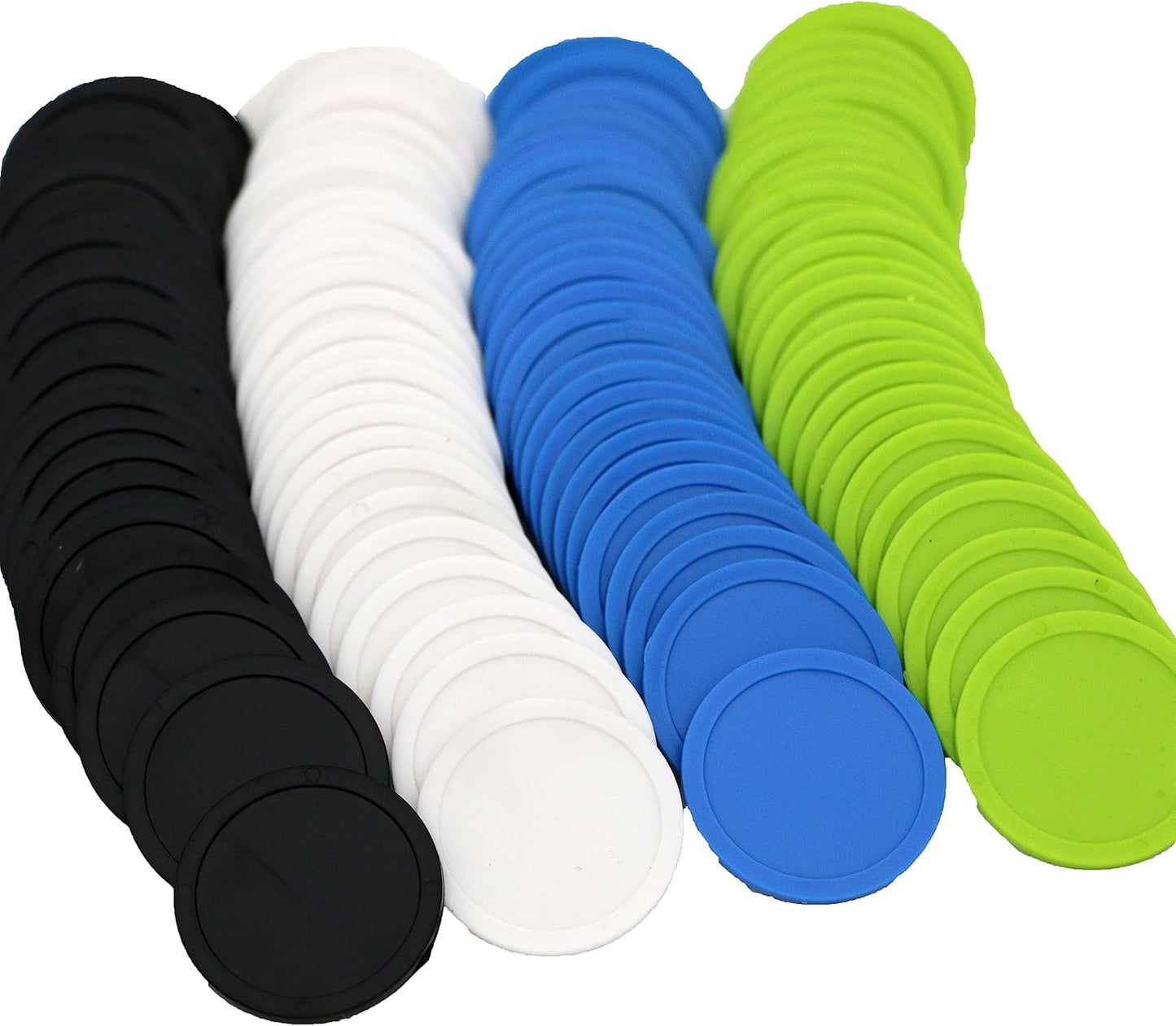 35MM/1.37-inch Box of 120 Counting Coins for Poker Chips and Game Coins (Black+White+RoyalBlue+LawnGreen, 35MM/1.37-inch)