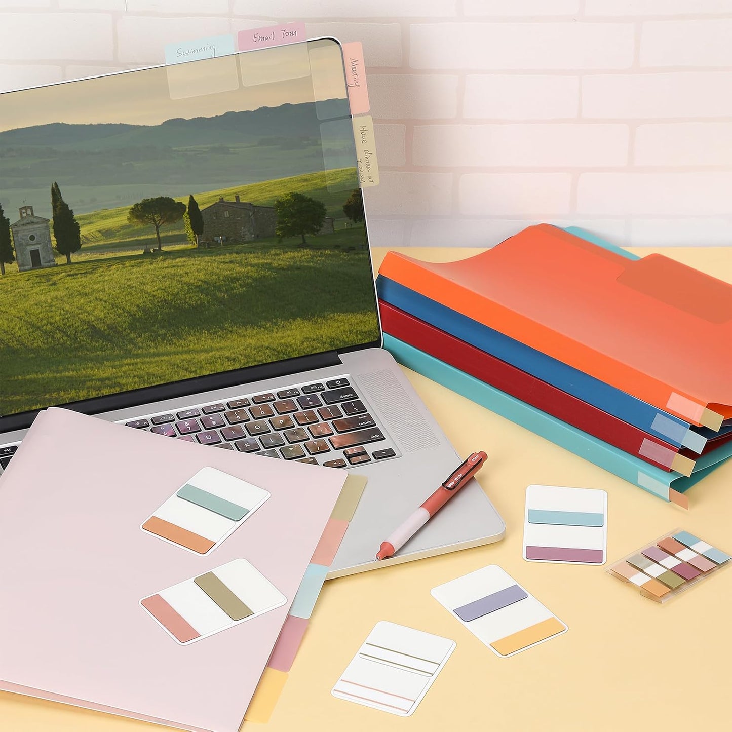 Mr. Pen- Sticky Index Tabs, 500 Pcs, 21 Sets, Colorful Sticky Tabs for Notebooks, Page Markers, Page Tabs for Binders, Page Tabs Sticky Tabs for Books, Notebook Tabs, Book Sticky Tabs for Notebooks